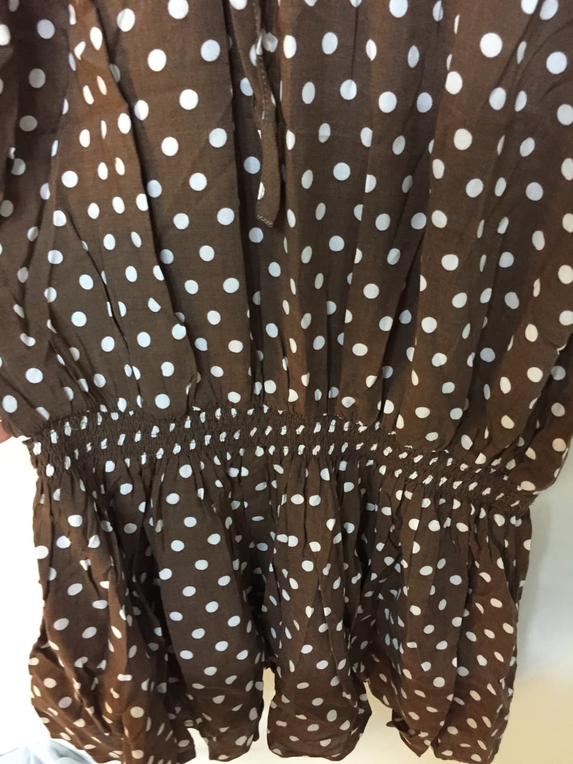 도트 브라운 블라우스 상품이미지2