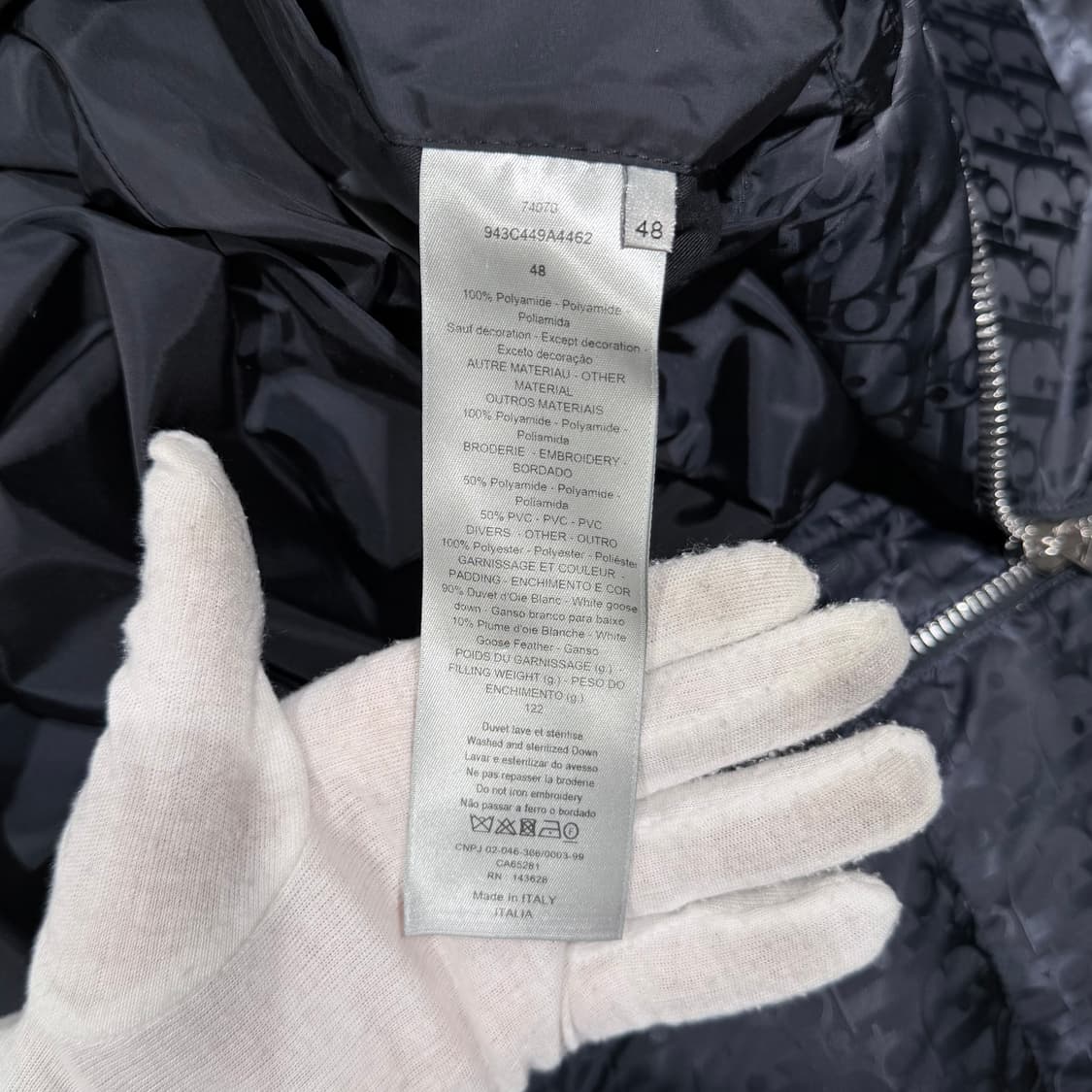 (A+/48) / 디올 오블리크 블랙 패딩 상품이미지7