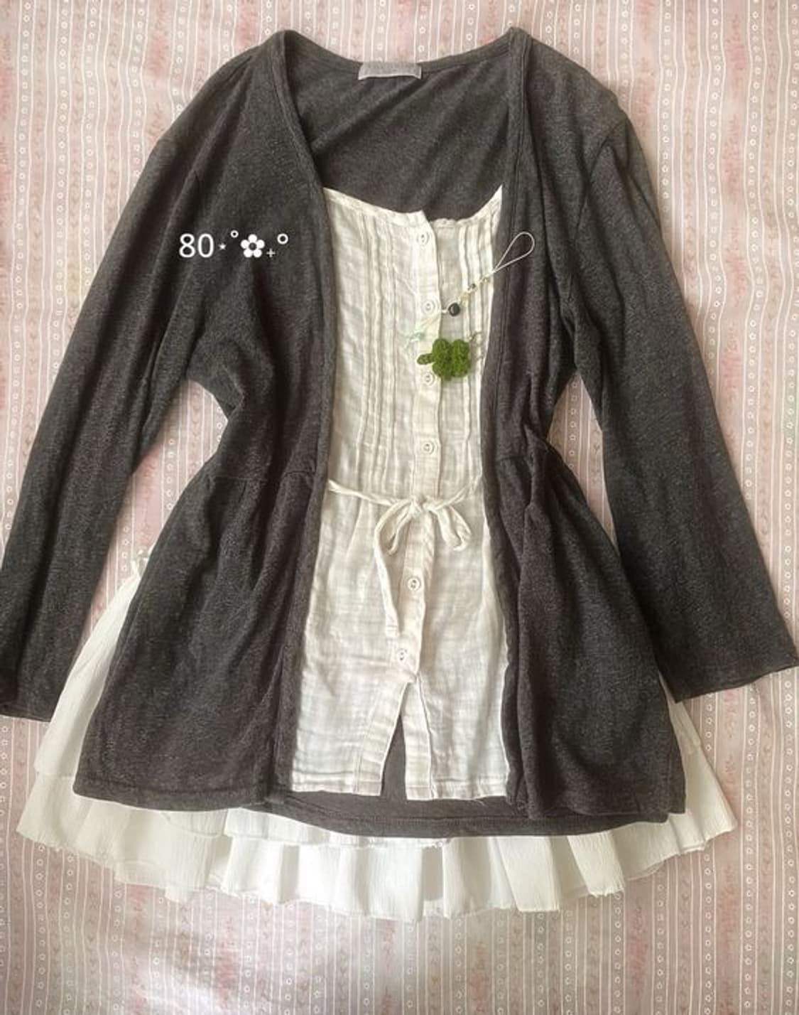 후기O 빈티지 모리걸 랜박 랜덤 박스 아오이유우  니트 가디건 스커트 상품이미지4