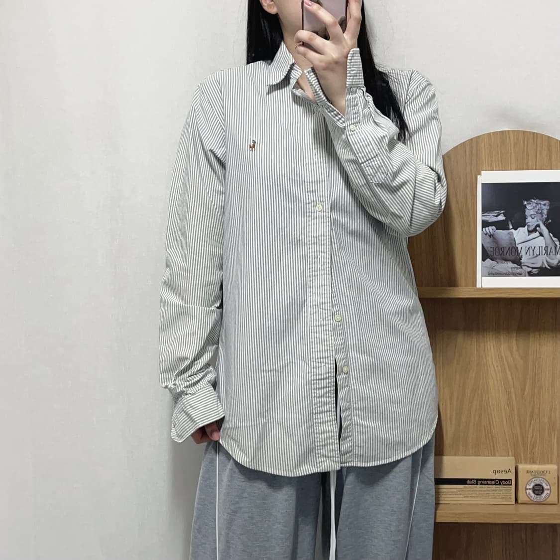 [정품] 폴로 그레이 / 멀티포니 스트라이프 셔츠 [ S ] 상품이미지2