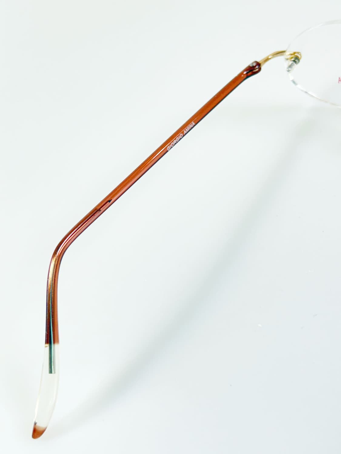90s GIOGIO AMINA 무테 오벌 프레임 빈티지 안경 상품이미지7