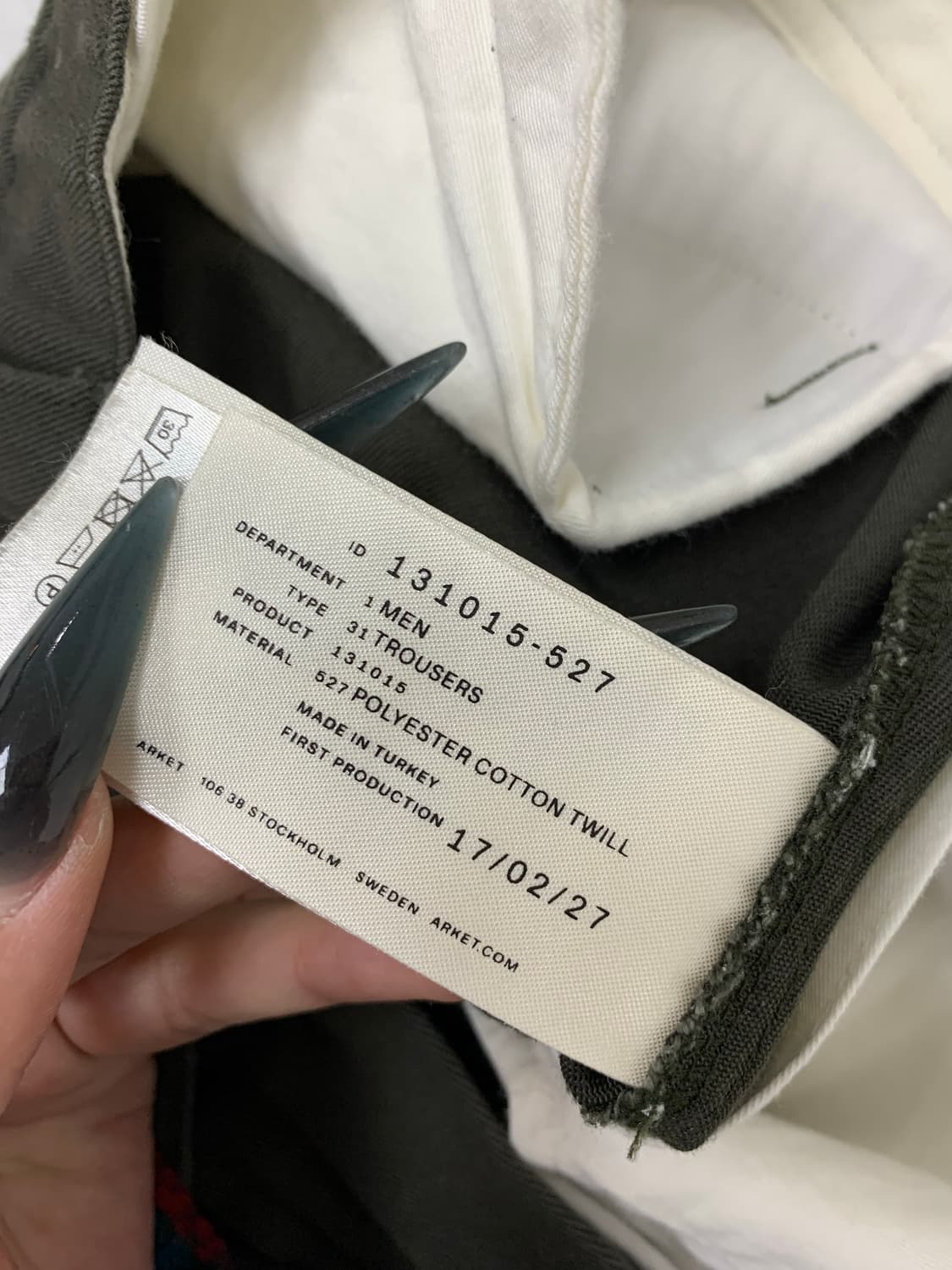 Arke 딥카키 코튼 팬츠 #445 상품이미지5