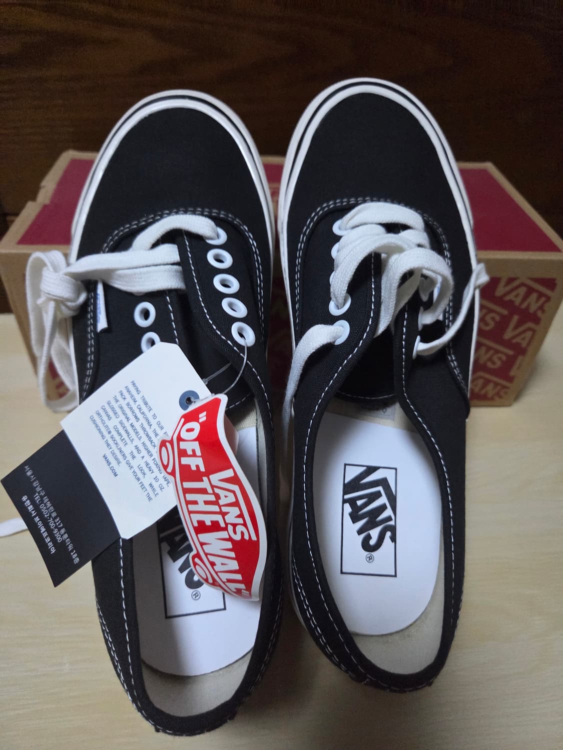 새상품 반스 어센틱 44 DX 애너하임 팩토리 블랙 상품이미지2