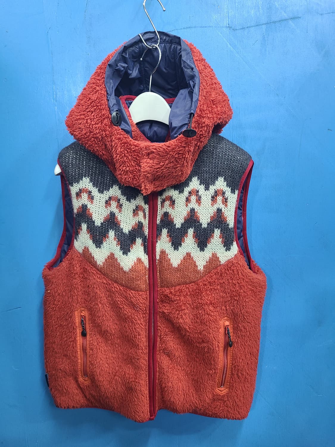 일본빈티지 양면양털후리스조끼like 노스페이스 상품이미지1