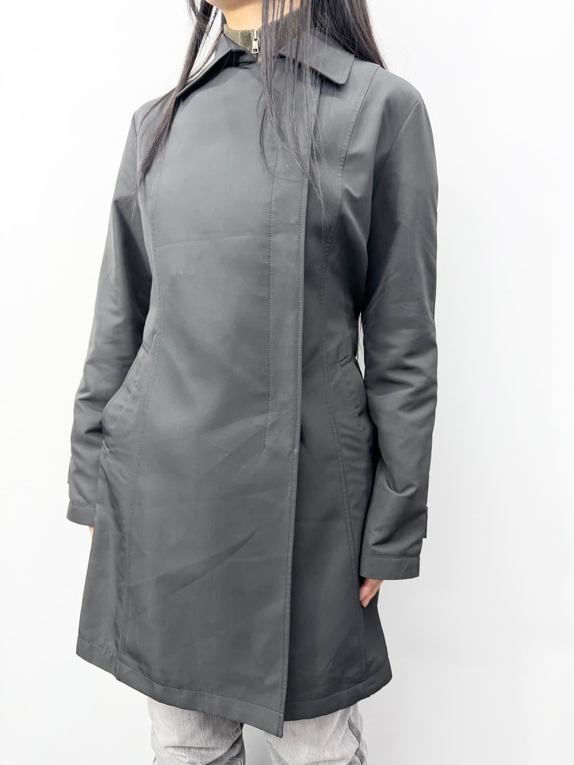 Dgrace diagonal trench coat 상품이미지2