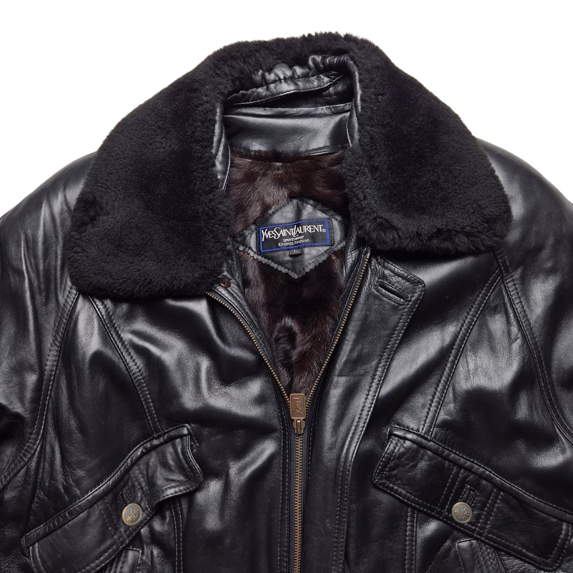 [100] 입생로랑 퍼카라 양가죽 플라이트 자켓 상품이미지3