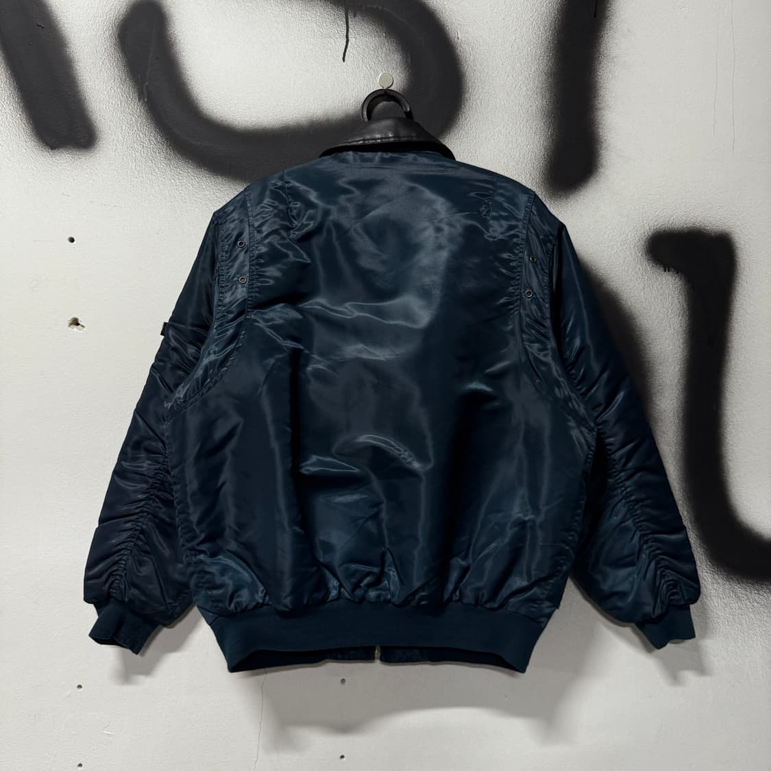 US Air force 레더 카라 멀티 패치 cwu-45p 플라이트 자켓 상품이미지2