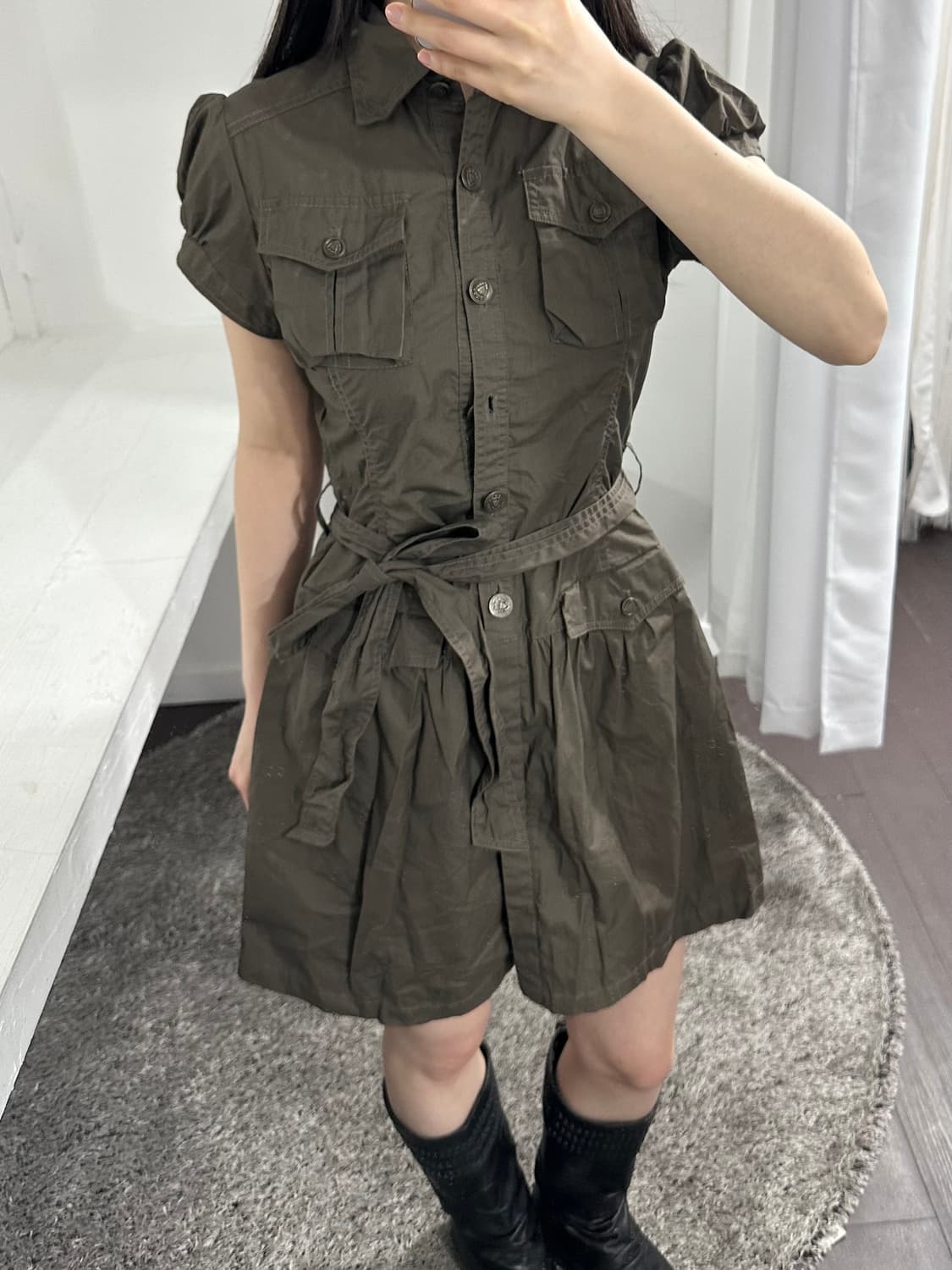 pocket mini shirt onepiece 상품이미지4