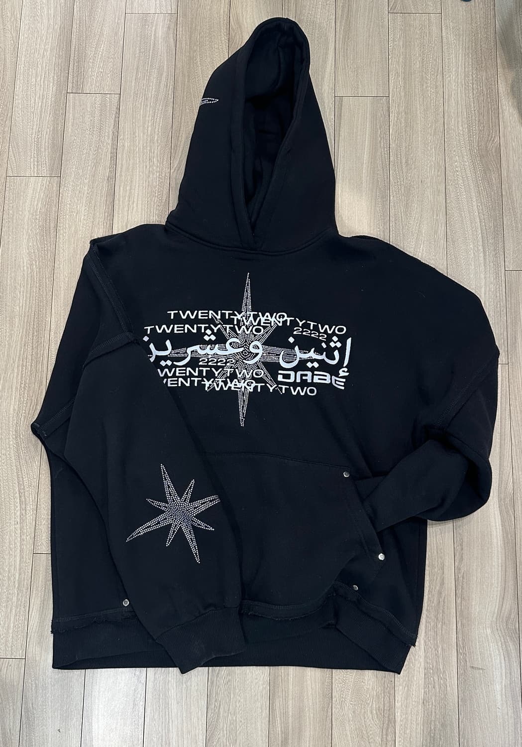 22dabe22 후드티 블랙 상품이미지3