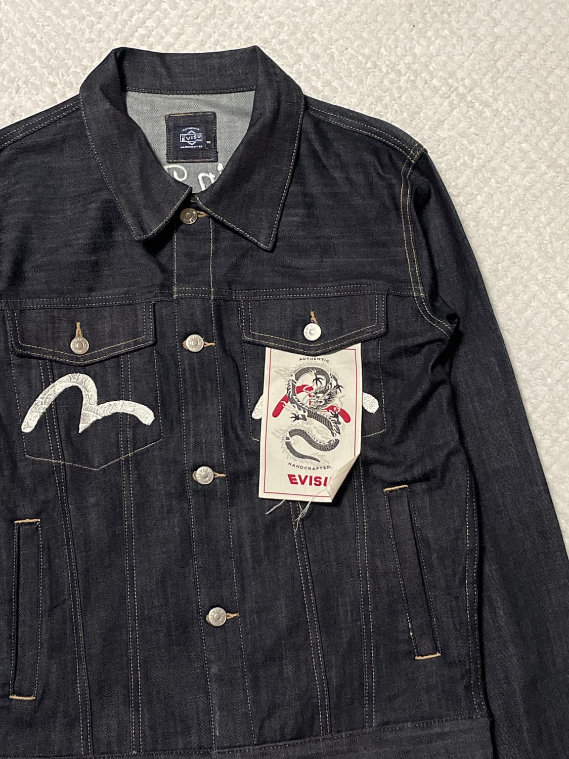 EVISU 에비수 타입3 WAVES IN EASTSEA 자수 데님 자켓 상품이미지3