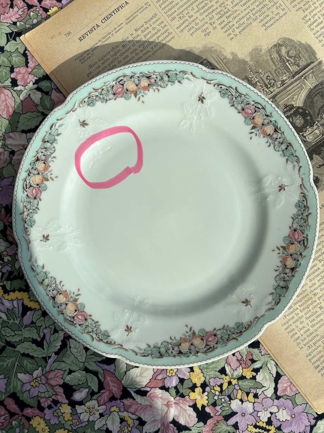 [레어]독일 빈티지 카이저 뒤바리 자르뎅 샐럿 접시 상품이미지2