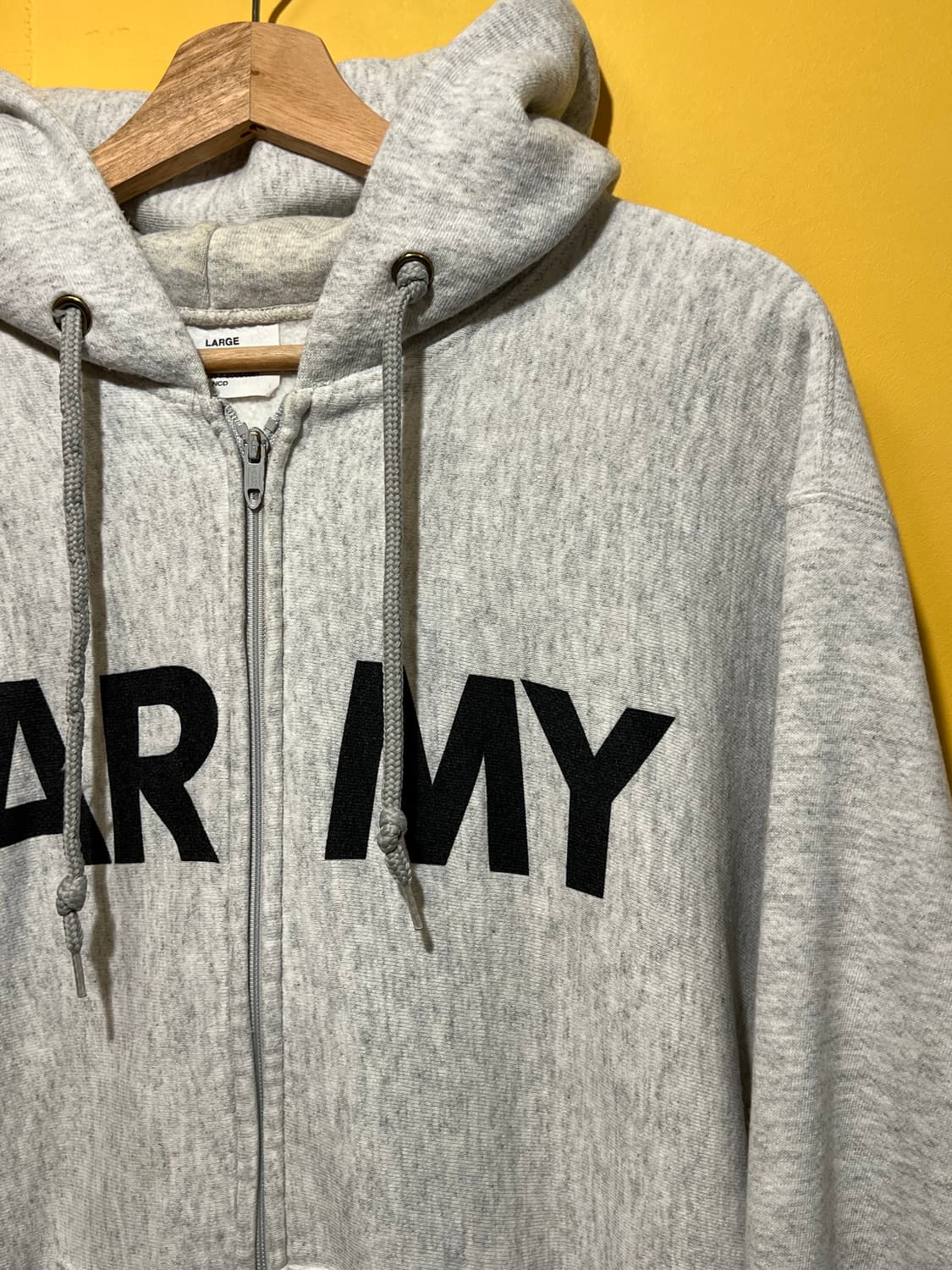 미군 ARMY 후드집업 PFU 빈티지 그레이 후드 집업 상품이미지5