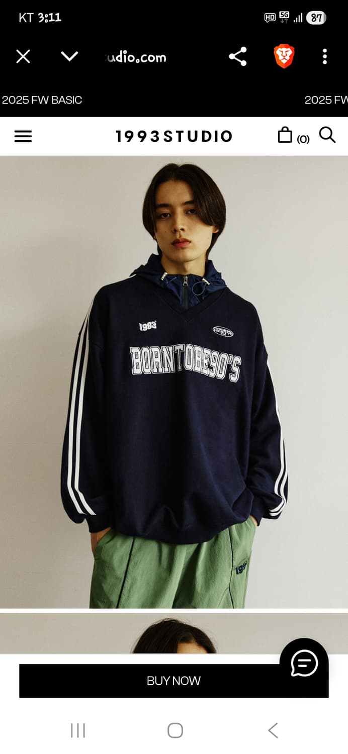 1993 스튜디오 스웻 브이넥 맨투맨 프리 상품이미지5