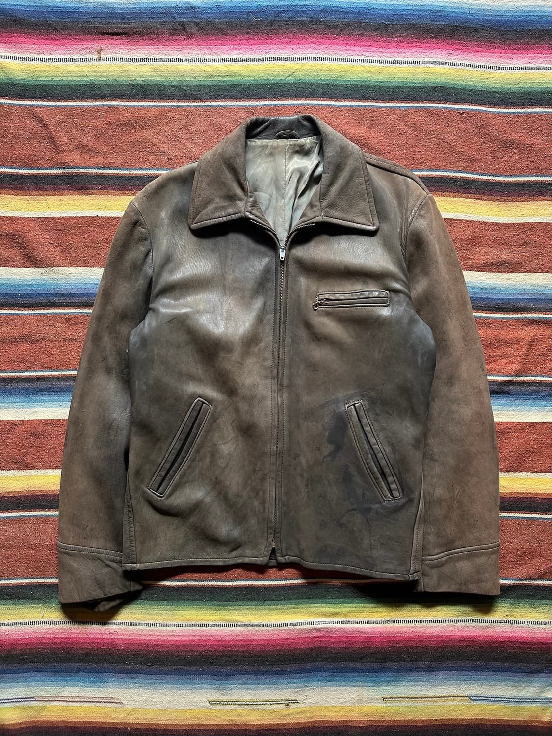 50s USA Vintage Deerskin Leather Jacket 상품이미지1