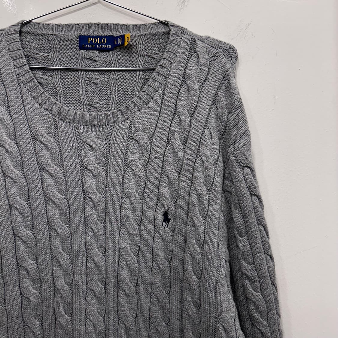 폴로 랄프로렌 스몰포니 꽈배기 코튼 니트 상품이미지1