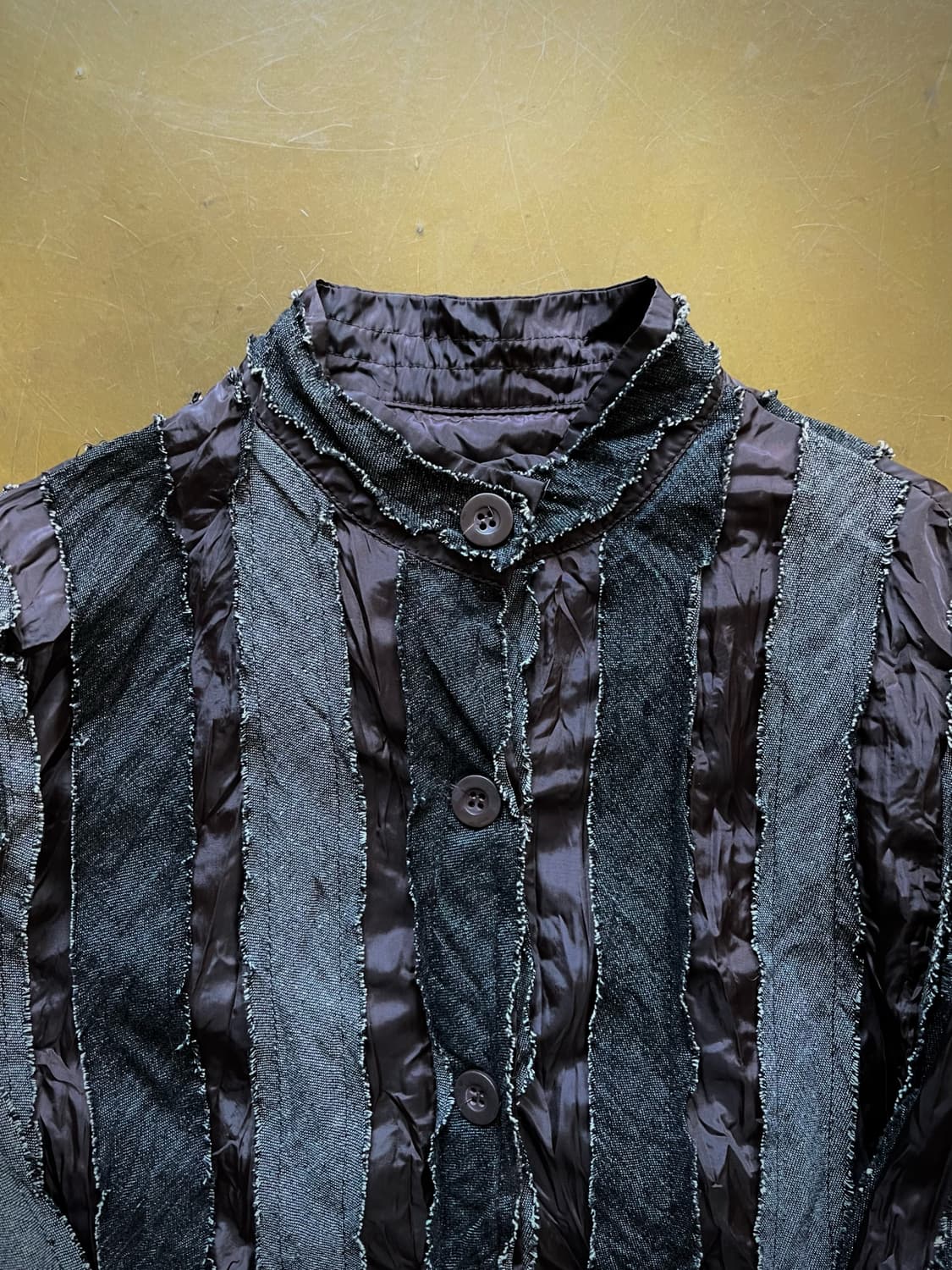 90-00s ST.CHRIS Japan Denim Pleats JK 상품이미지4