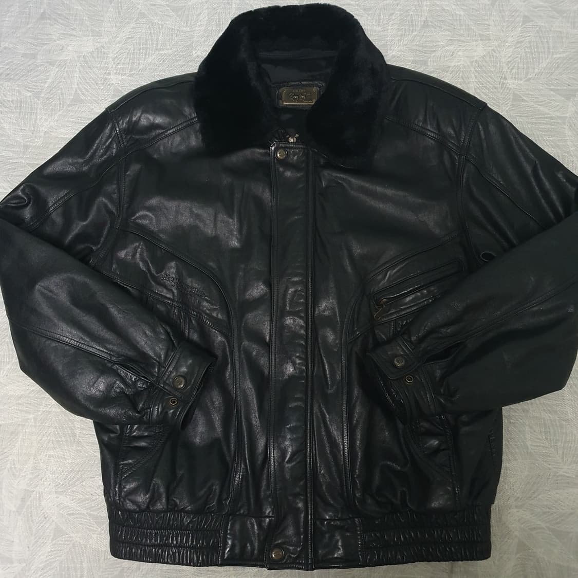 빈티지 가죽 봄버 자켓  상품이미지1