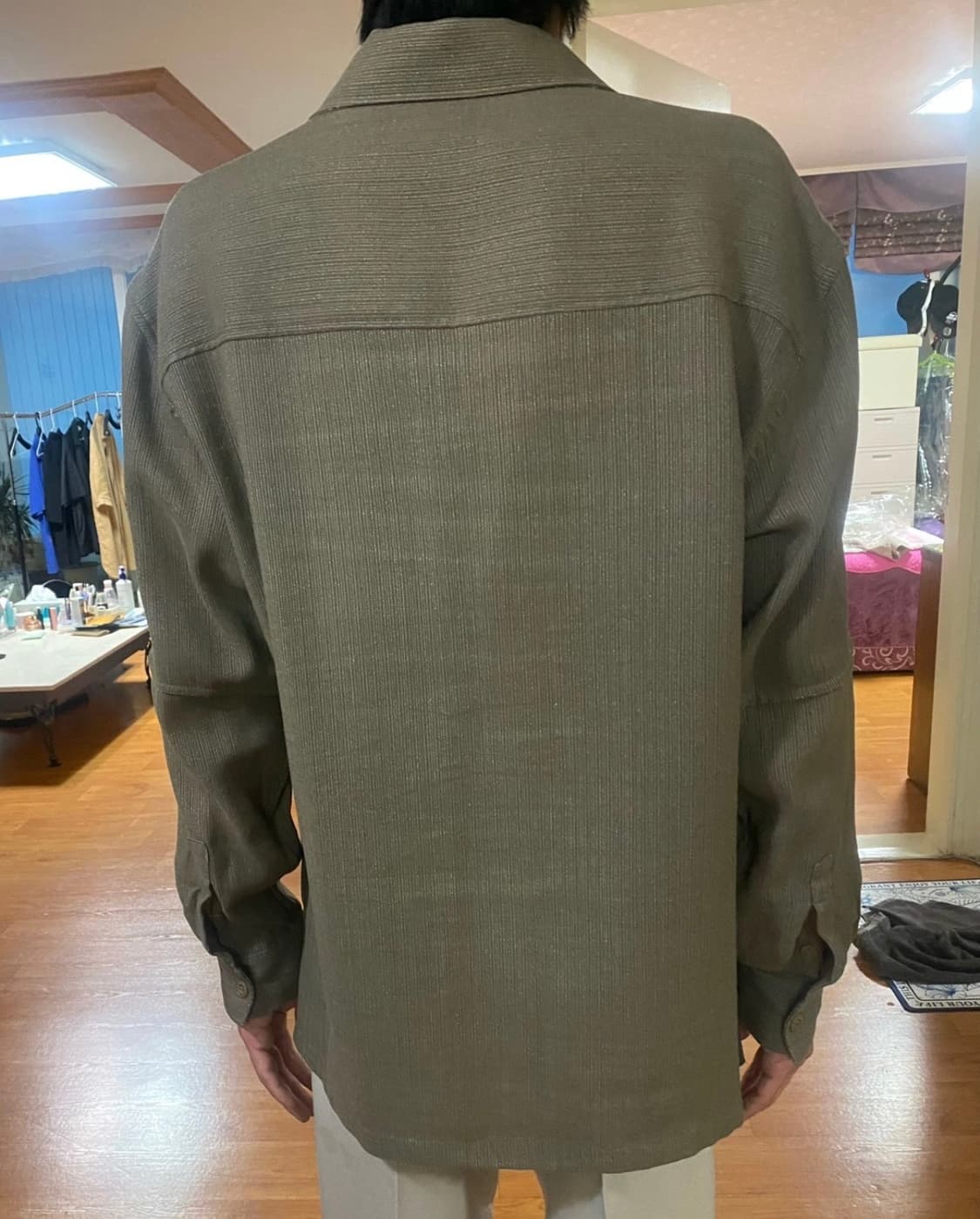 인사일런스 - 트로피컬 울 린넨 셔츠 자켓 (애쉬브라운/S) 상품이미지9