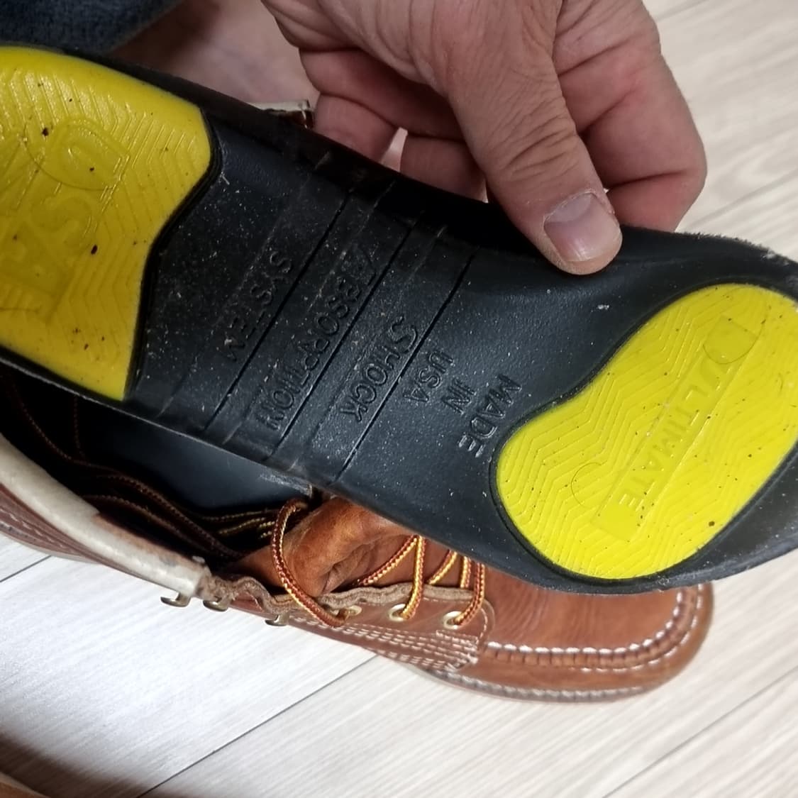 미제 usa Thorogood 쏘로굿 8인치 워커 부츠 브라운(9.5) 상품이미지3