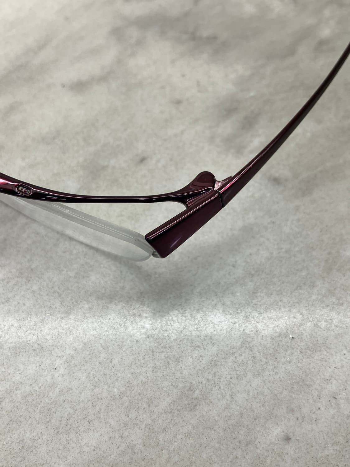 B50 자포니즘 JAPONISM 유광 와인 반무테 캣아이 메탈테 안경 상품이미지2