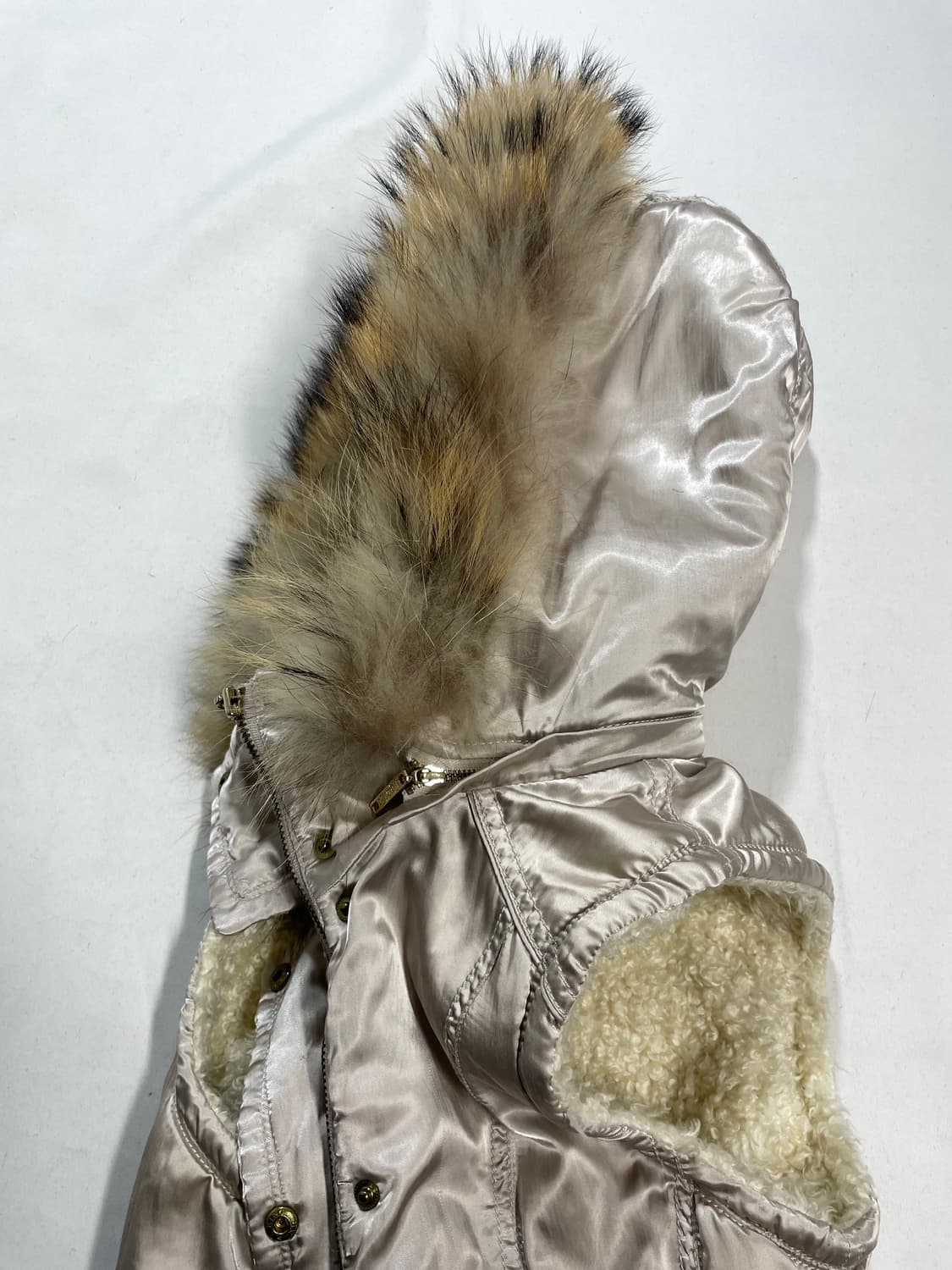 y2k 라쿤 울프죠 새틴 봄버 베스트 상품이미지5