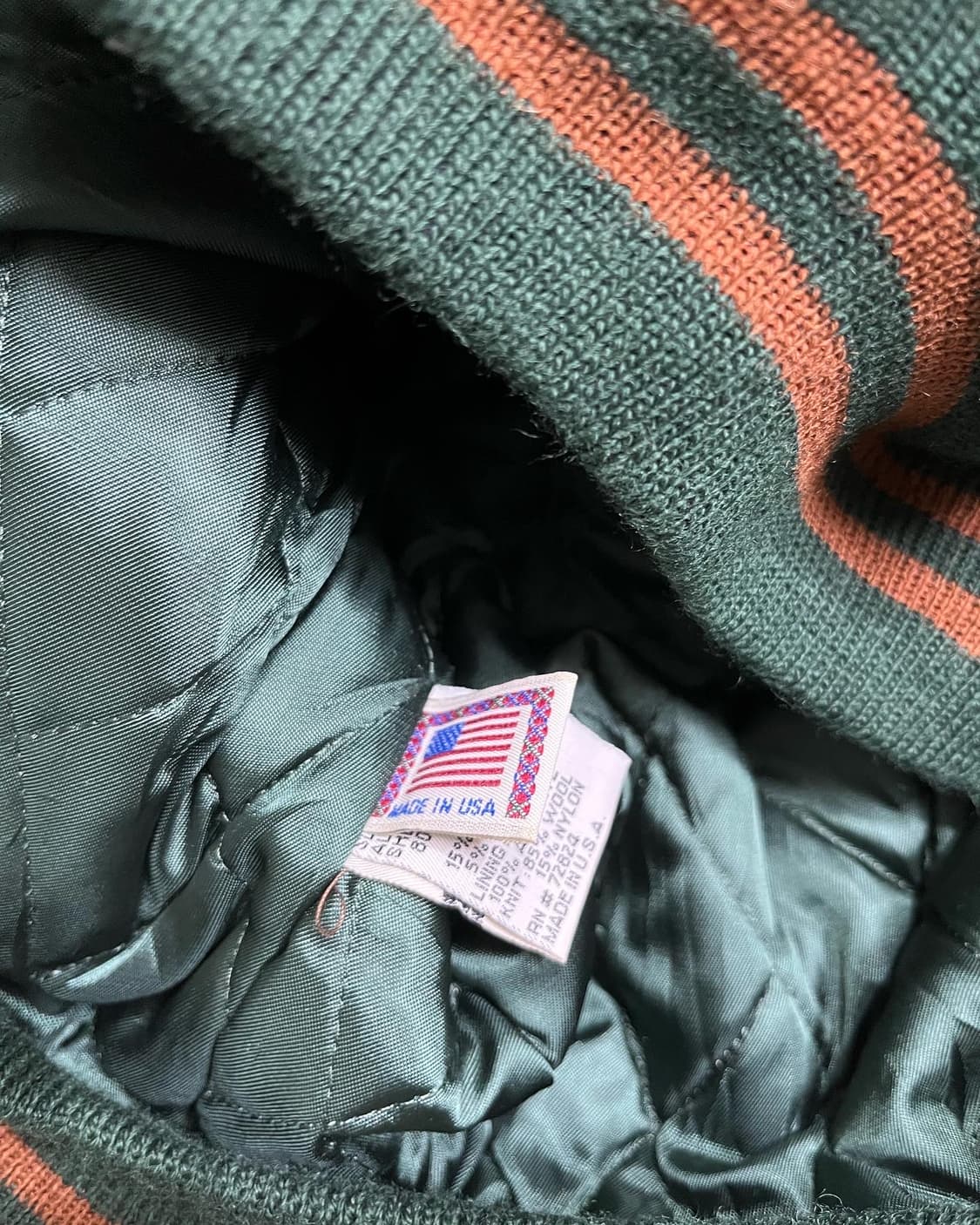 [L] 골든베어 USA 암 레더 울 바시티 자켓 상품이미지5