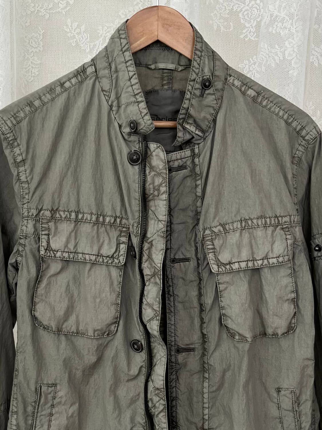 95) 시리즈 가먼트 다잉 사파리 자켓 카키 상품이미지3