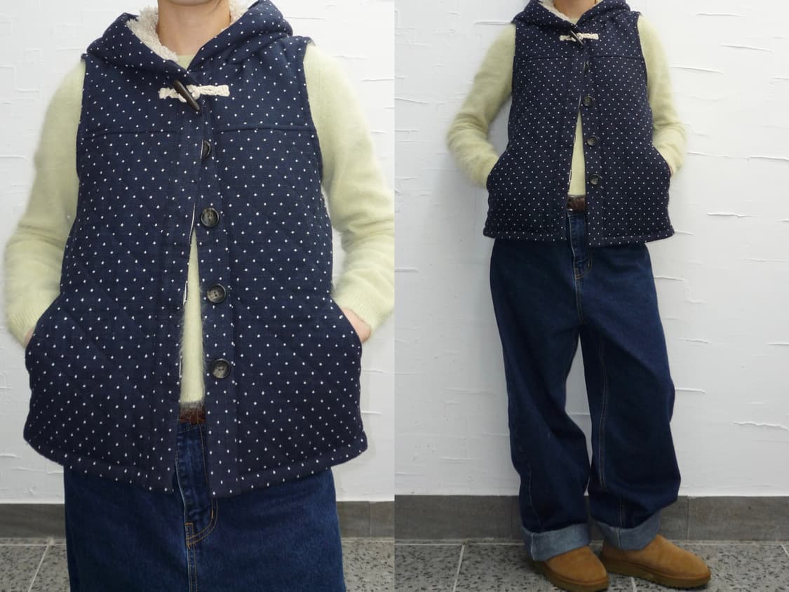 dotty navy vest 상품이미지2