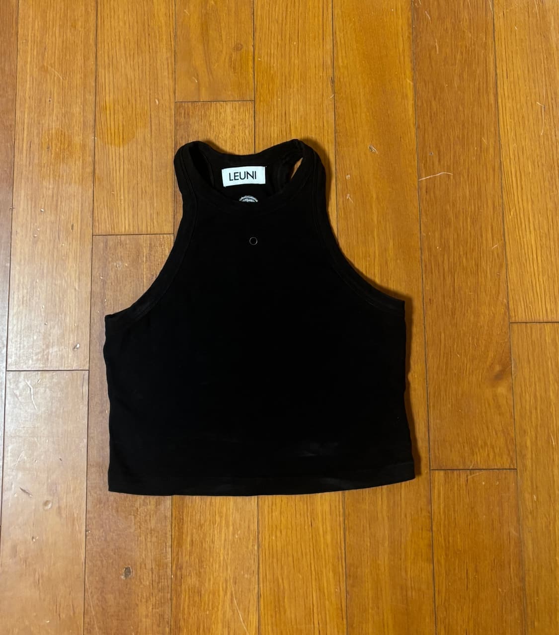 리유니 Leuni 블랙 홀터넥 나시탑 상품이미지1