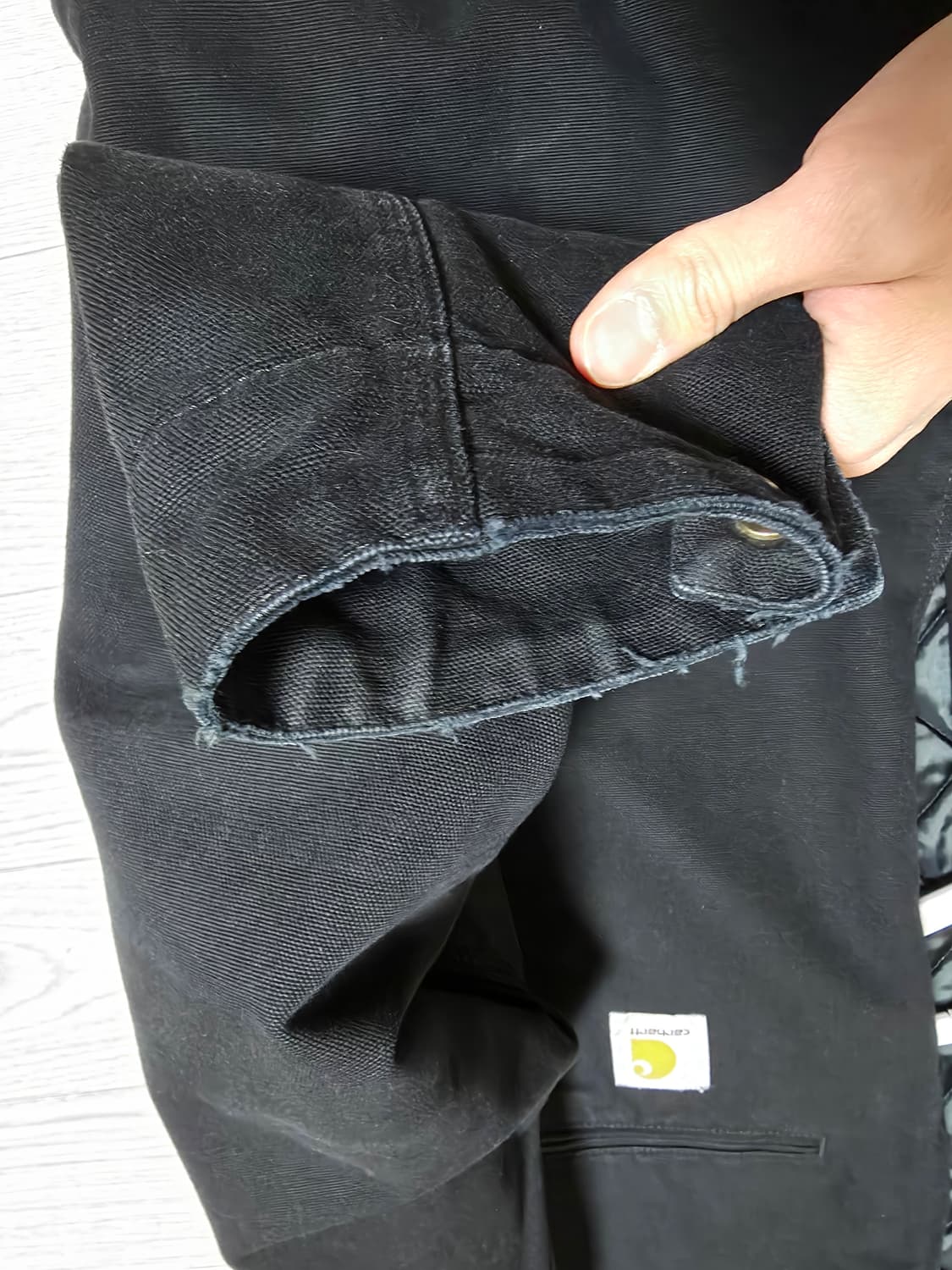 L) 칼하트 WIP OG 디트로이트 자켓 블랙 에이지드 캔버스 상품이미지6