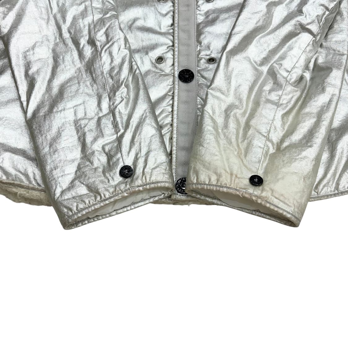 스톤아일랜드 실버 양털 바람막이 스타일 후드 자켓 (M) 상품이미지4