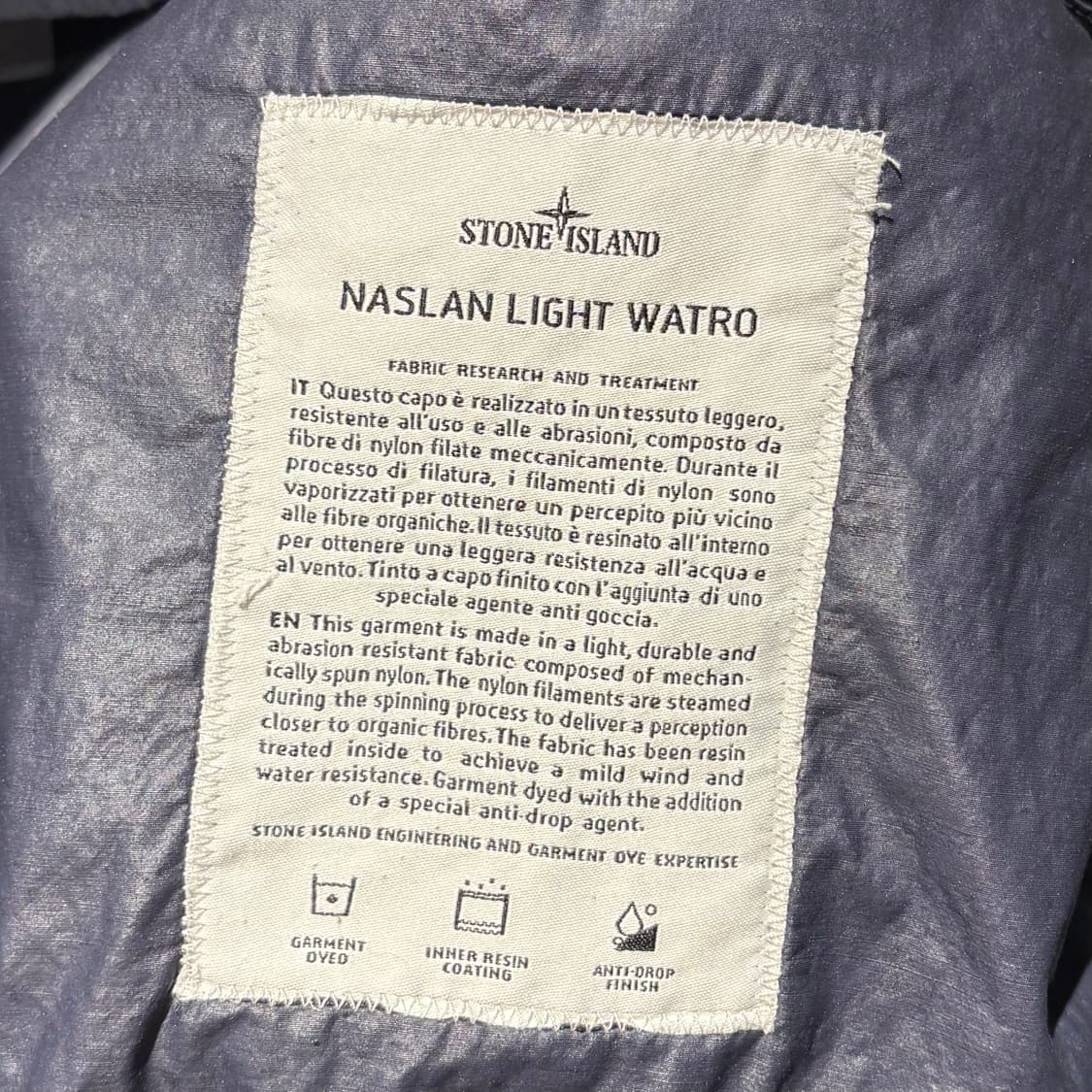 A+ / XL (105) 스톤아일랜드 나슬란 라이트 와트로 바람막이  상품이미지4