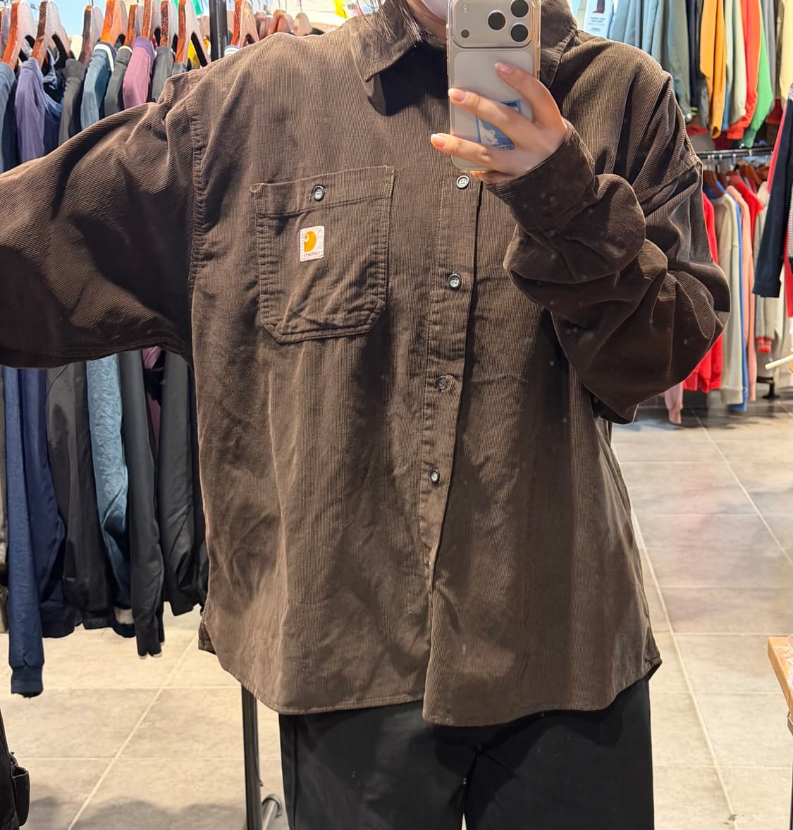 [NO.9] 칼하트 브라운 코듀로이 셔츠 상품이미지4