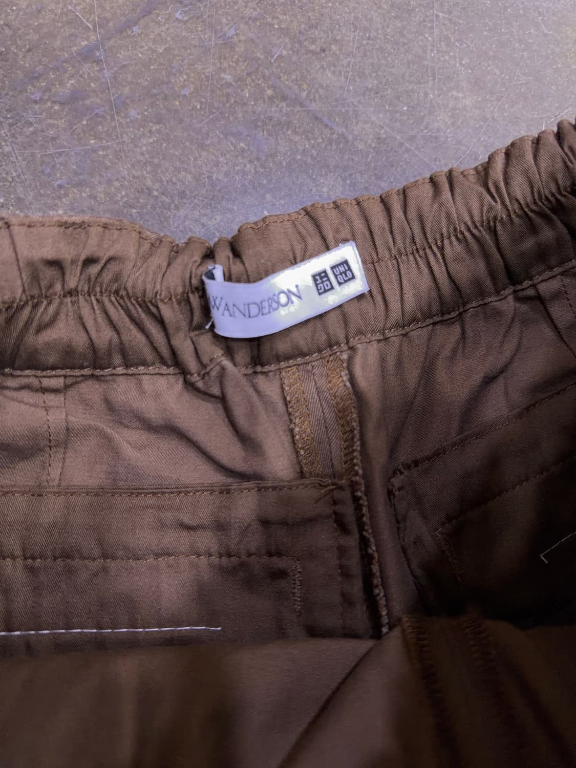 유니클로 x Jw앤더슨 우먼스 밴딩 트라우저 팬츠 브라운 M 상품이미지7