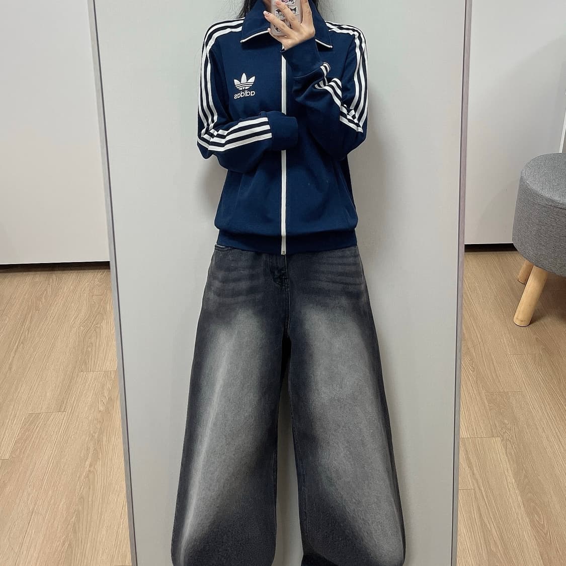 아디다스 유로파 자수로고 네이비 트랙탑 져지 상품이미지1