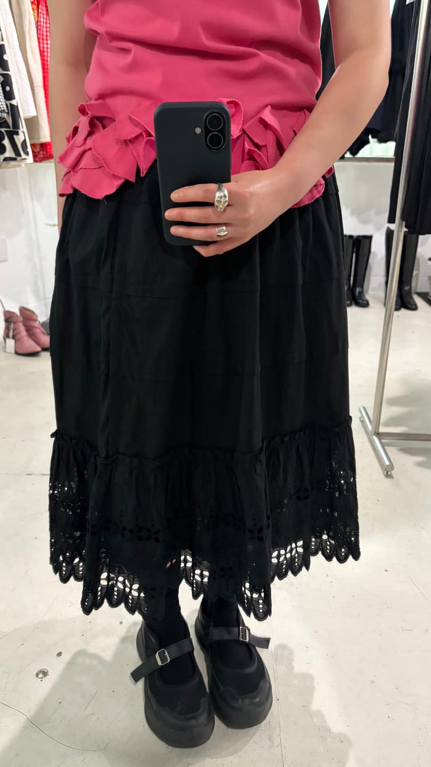 Layer Punching Lace Skirt 상품이미지10