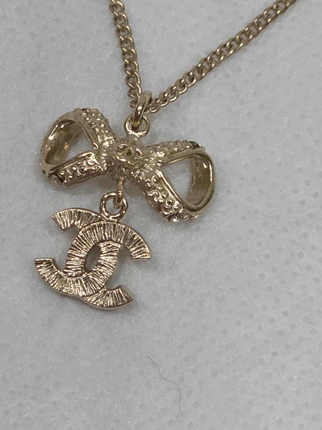 샤넬 라인스톤 리본목걸이 상품이미지3