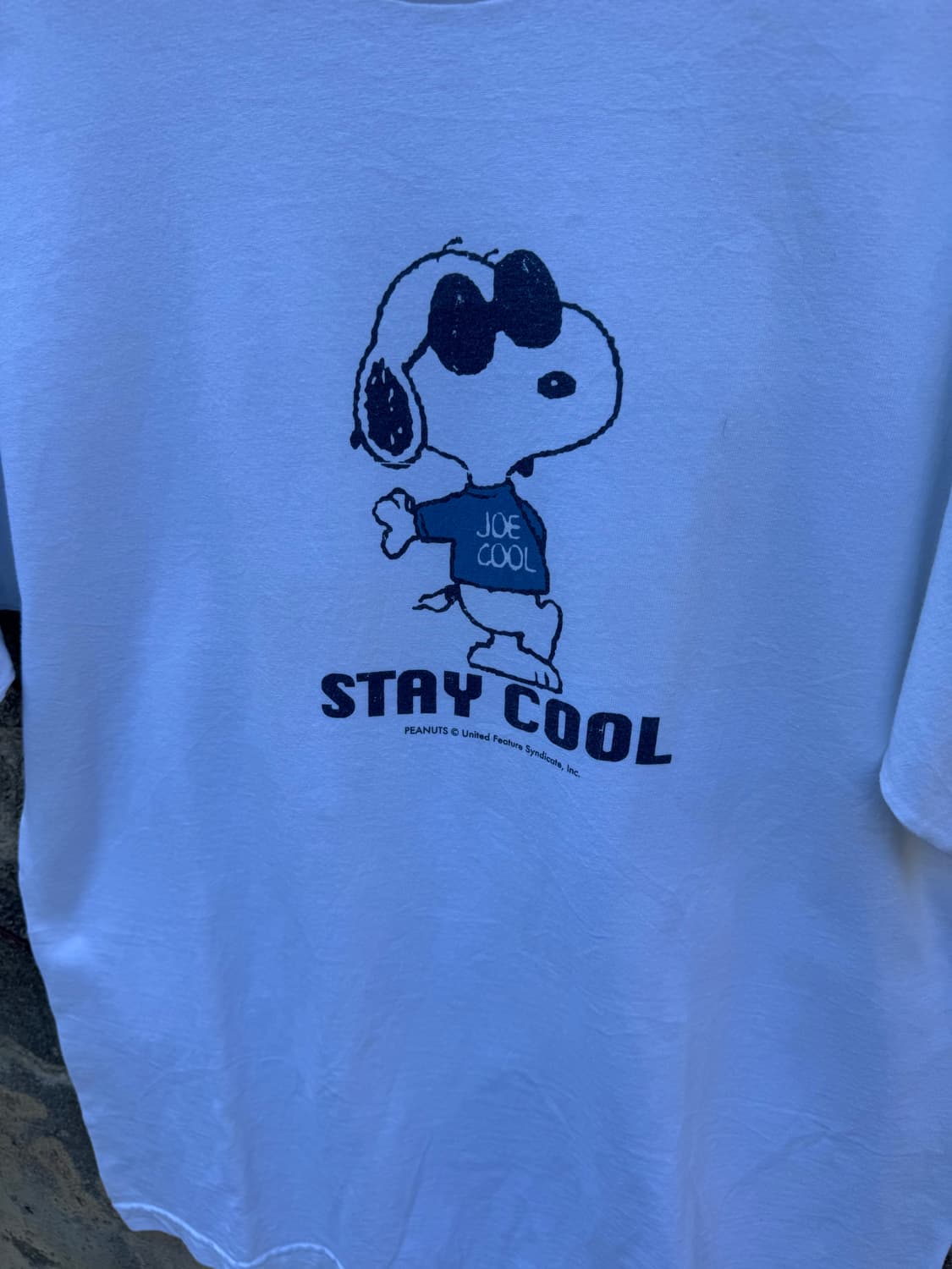 00s 피넛 빈티지 스누피 프린팅 반팔 티셔츠 화이트 L 상품이미지3