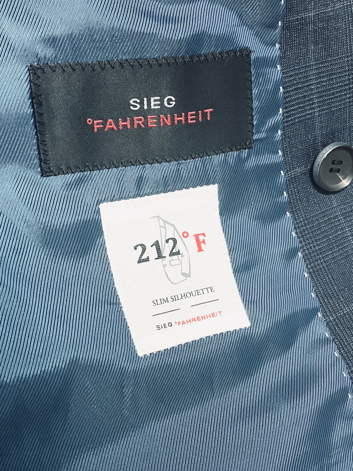 SIEG FAHRENHEIT 슬림 더블 수트 세트 -네이비 (L) 상품이미지4