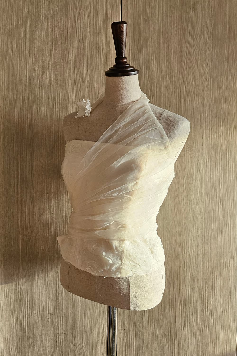 시스루 오간자 원숄더 미니드레스 M  55~마른66 정가 74,000원 상품이미지7