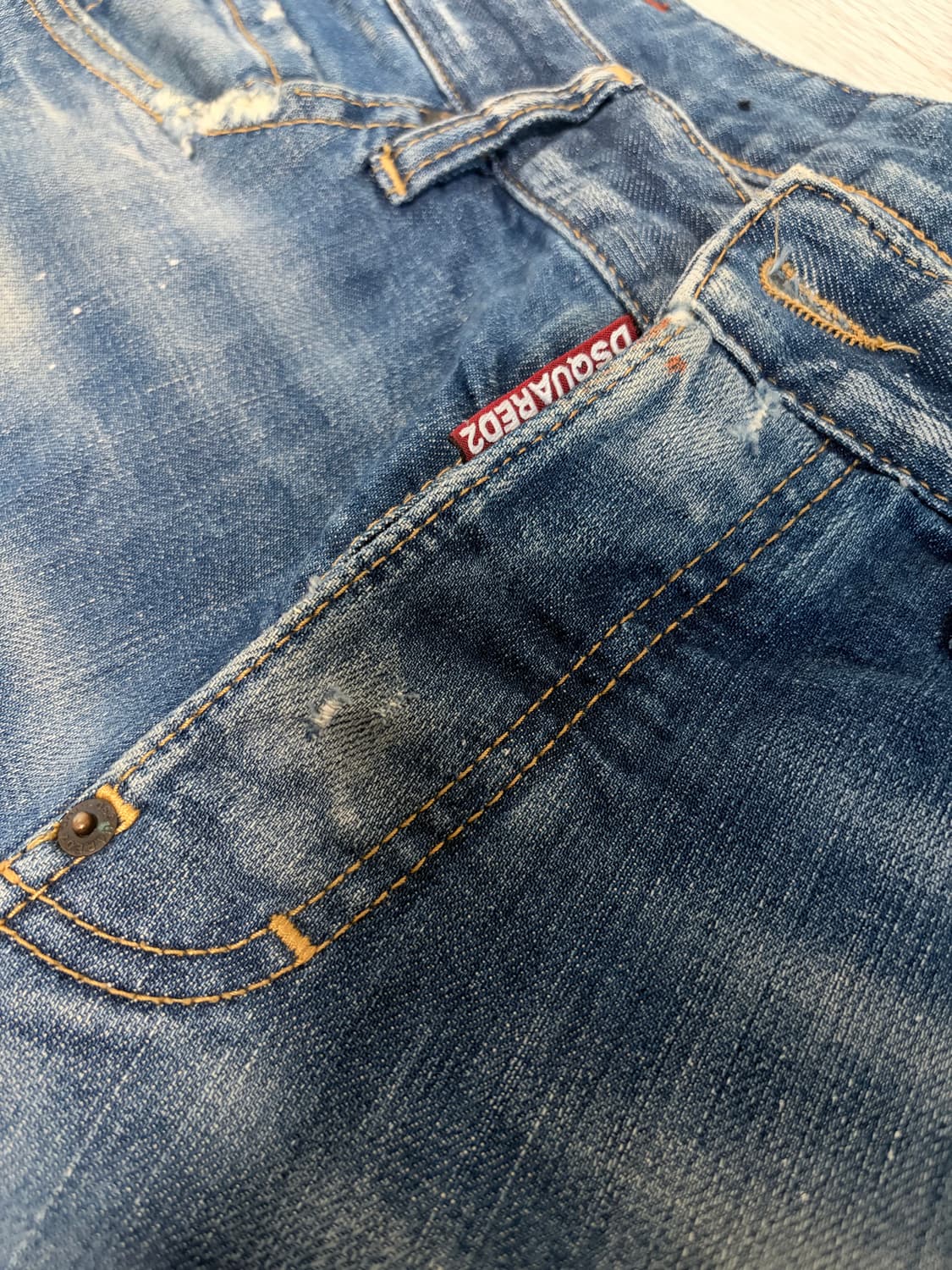 디스퀘어드 페인팅 데님 팬츠 상품이미지2