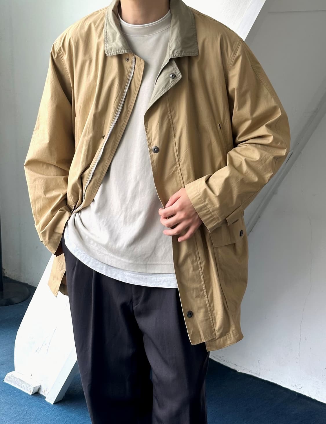 High count cotton mil parka 상품이미지3