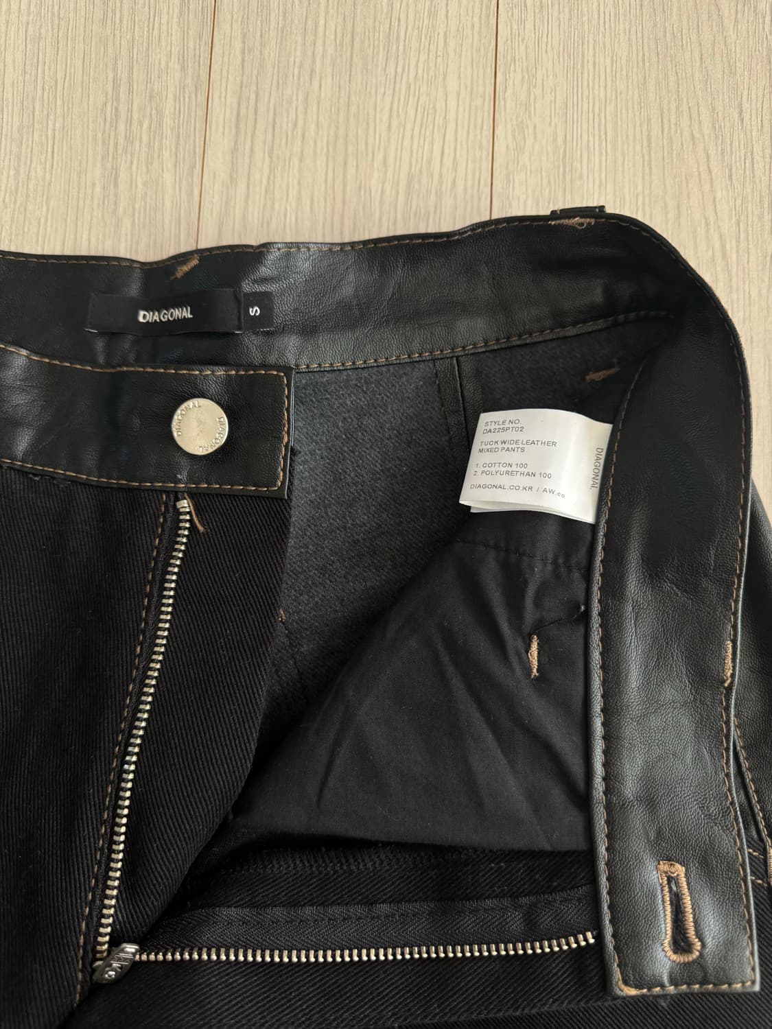 다이애그널 와이드 믹스 팬츠 상품이미지3