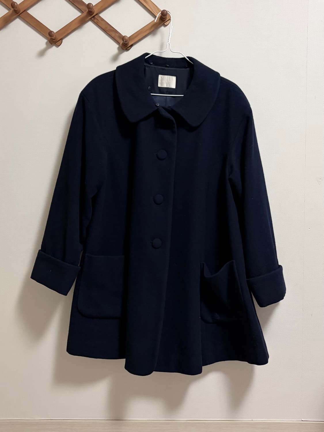 빈티지 네이비 하프코트 상품이미지1