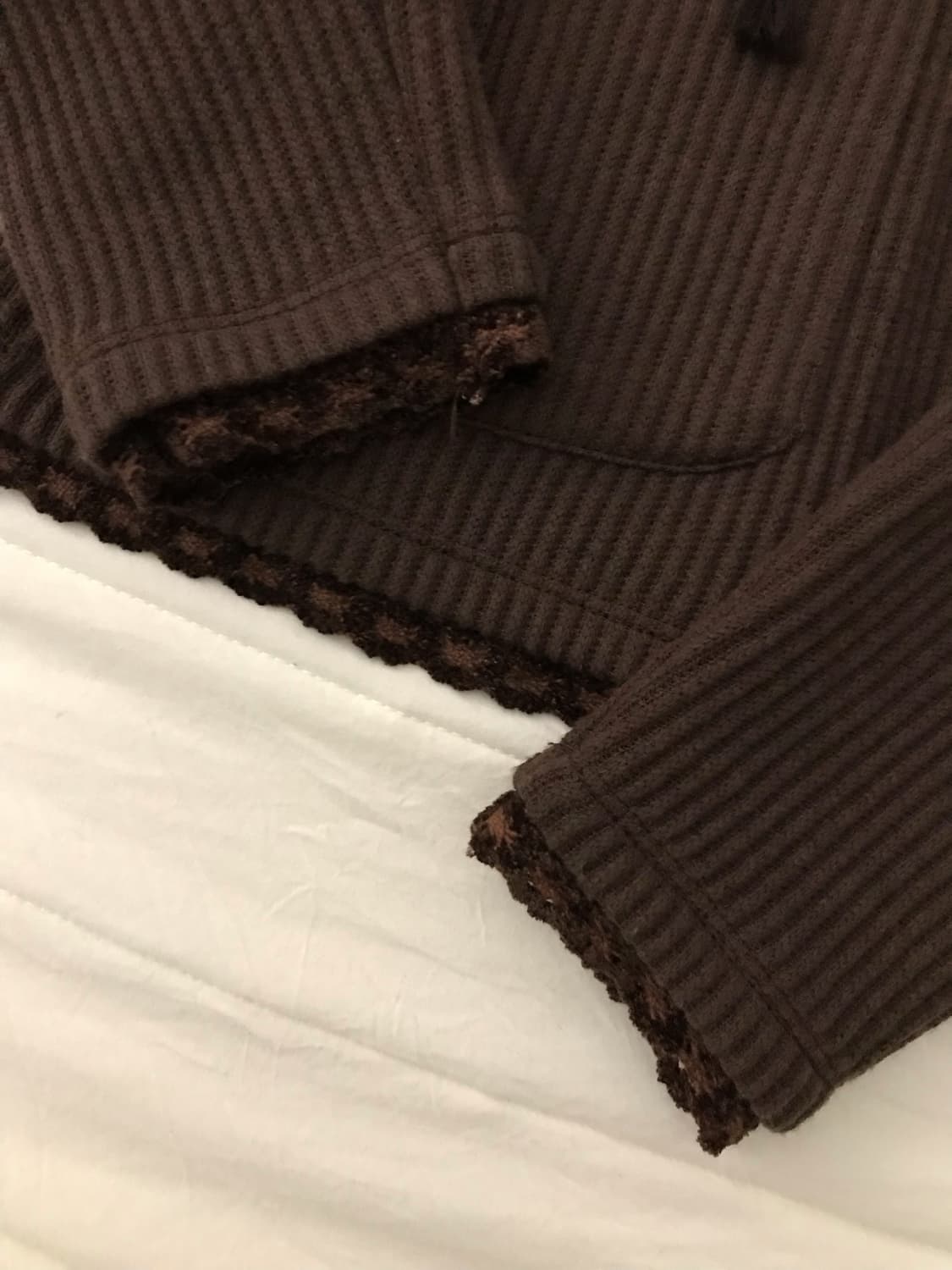 브라운 니트 투웨이 후드집업 상품이미지2
