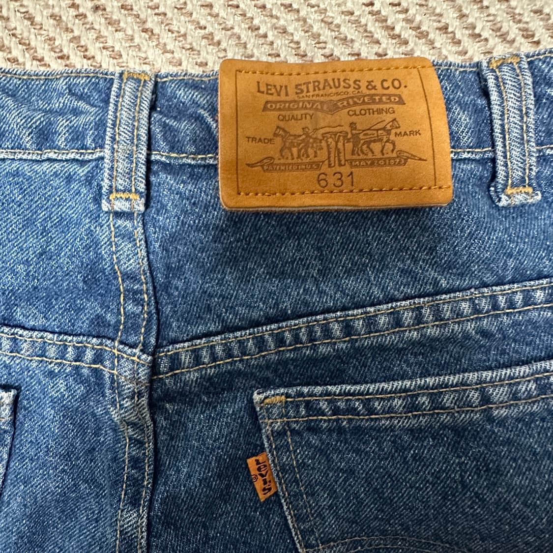 LEVI'S 631 90's canada orange tab jeans 상품이미지3