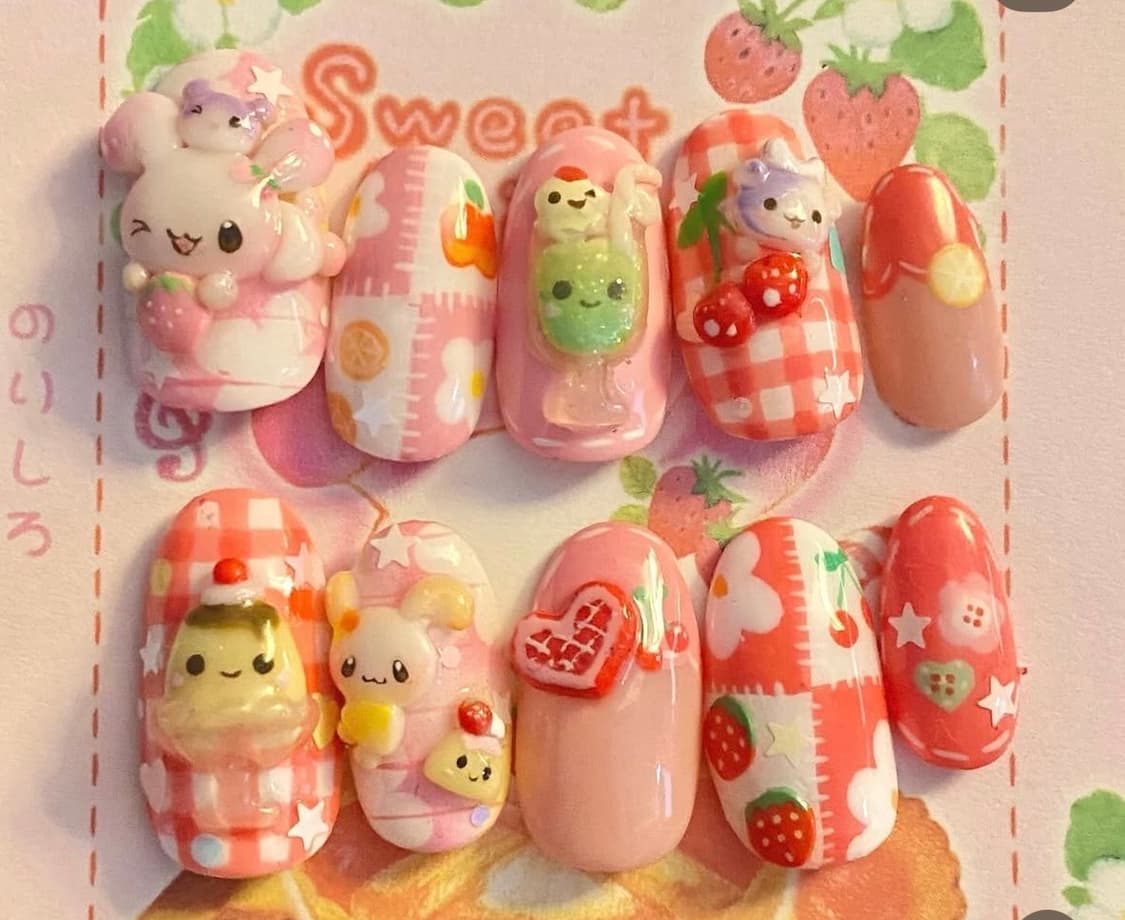 sweet dreams nail set 수제네일팁 상품이미지1