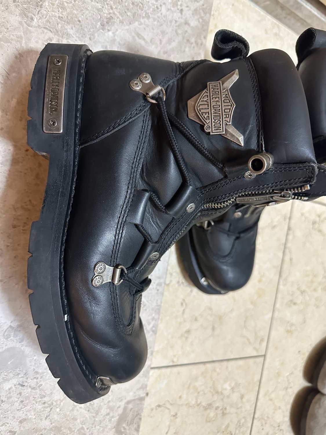 할리데이비슨 블랙 가죽 부츠 US 9.5 상품이미지3