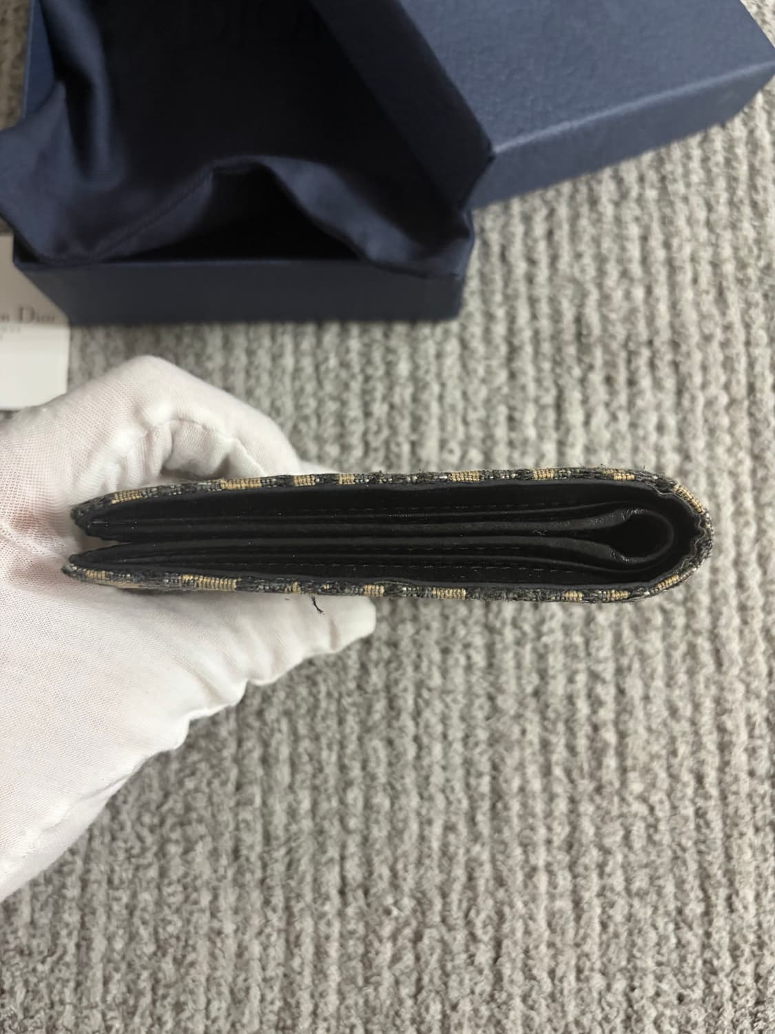(새상품급) 디올 오블리크 반지갑 베이지 상품이미지6