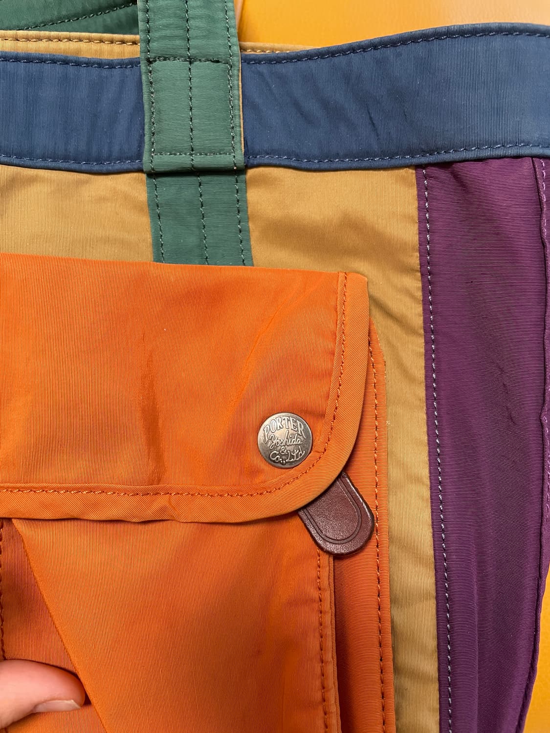 포터X빔즈보이 컬러 블록 토트백 상품이미지6